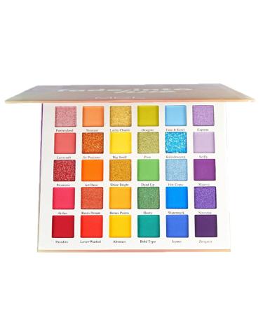 Set of 30 Colours in Matte and Shimmer Eyeshadow Makeup Palette Eyeshadow Palette Highly Pigmented Colorful Long Lasting Waterproof Eye Shadow Rainbow Eyeshadow Palette Matte Shimmer Pressed Glitter