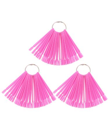 Minkissy nail polisher 150 pieces wrong nail art tips nails nail tips display lacquer plate nail polish color cartel plate for nail art paint display (pink) wrong nails pink