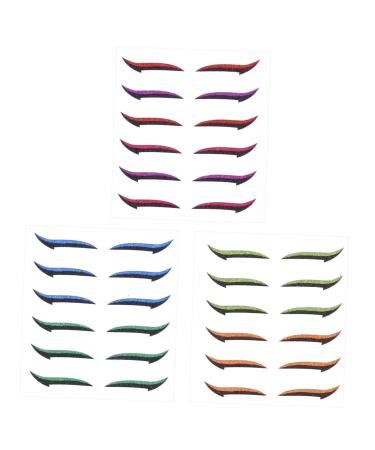 FRCOLOR 18 Pairs Anti Sweat Eyeliner Omen Eyeliner Stickers Glitter Stickers Makeup Tape Women Eyeliner Decal Pink Tape Eyeshadow Eye Line Strip Sticker Man Double Eyelid Sticker No Smudge 9x10cm As Shown 1
