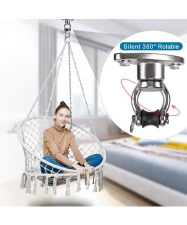 BeneLabel Permanent Antirust Stainless Steel Heavy Duty Swing Hanger 1200LB Capacity  Bearing Swing Hook 360 Rotation  2 Wood Screws  2 Expansion Bolts  Yoga Hammock Chair Sandbag  Swing Set - Buy Online on GoSupps.com