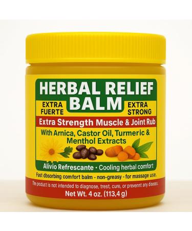 Extra Strong Muscle Rub Gel with Hemp Oil Alleviates Aches Muscle Stiffness & Improves Joint Mobility with Arnica (125G) 4 Ounce (Pack of 1)