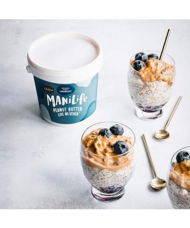  Manilife ManiLife Peanut Butter - Peanut Butter - All Natural Single Origin No Added Sugar No Palm Oil - Original Crunchy (1 x 1kg) - Buy Online on GoSupps.com
