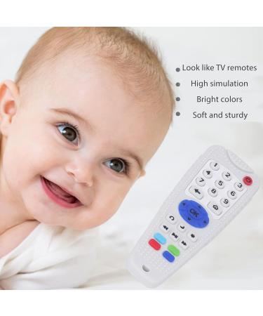 Baby Teether Simulation Remote Control Shaped Various Button Soft Silicone Teething Toy (Beige) - Buy Online on GoSupps.com