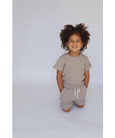 DreamBuy Ribbed Pyjama 5-6 Years Taupe - Unisex Boys, Girls, Women, Men Loungewear - Buy Online on GoSupps.com