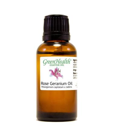 Rose Geranium Essential Oil - 1 fl oz (100% Pure & Uncut) - GreenHealth