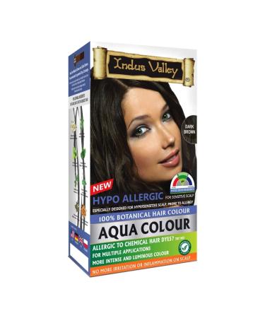 Indus Valley Aqua Hair Color Dark Brown Gray Coverage Hair Dye Allergy Free Organic Hair Color
