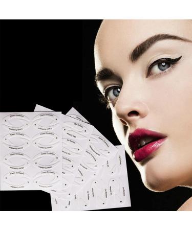 64 Pcs Cat Eyeliner Eyeshadow Stencil Stickers Eyeliner Stencils Stickers Eyeliner Stencil Cards Eyeliner Template Sticker for Smokey Eyes or Winged Eyeliner Quick Cat Eye Makeup Tool for Beginners - Buy Online on GoSupps.com
