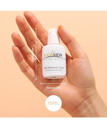 LASHVIEW Professional Plain Gel Remover | Fast Acting Eyelash Extension Glue Remover 15ml - Buy Online on GoSupps.com