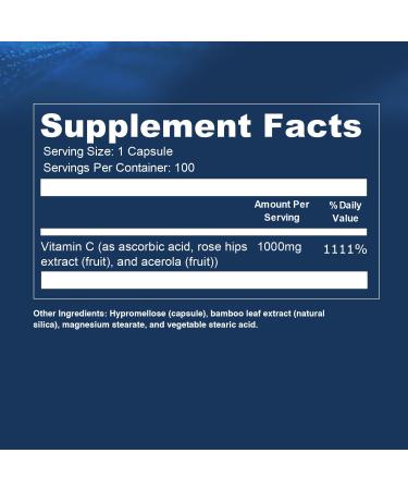 Opti + Vitamin C 1000mg Capsules | Buffered Vitamin C Time Release Essential Antioxidant Immune System Support & Promotes Healthy Aging* | 100 capsules/100 Servings - Buy Online on GoSupps.com