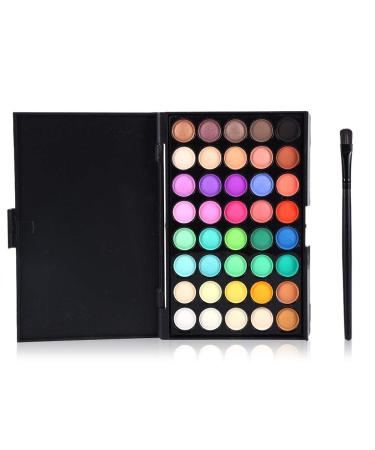 40 Color Eyeshadow Palette with Brush Set - Highly Pigmented Matte & Shimmer Makeup - International Shipping - Buy Online on GoSupps.com