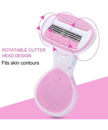 Manual Women's Razor - Washable Full-Body Shaver & Compact Travel Epilator in Pink | Perfect for Armpits Legs & Arms - Buy Online on GoSupps.com