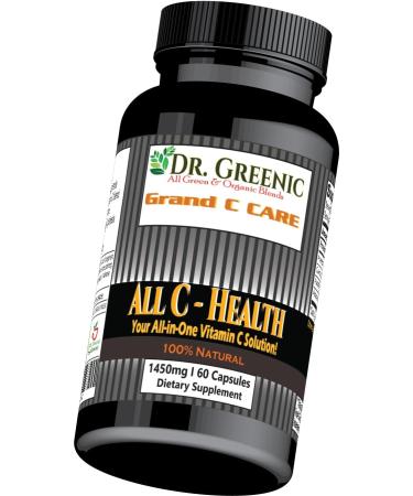 Dr. Greenic Grand C Care | All C- Health | Your All-in-One Whole Vitamin C Complex | 1450Mg | Acerola Cherry Extract | Camu Camu Extract | Ascorbic Acid | Ascorbyl Palmitate | C at its Best - Buy Online on GoSupps.com