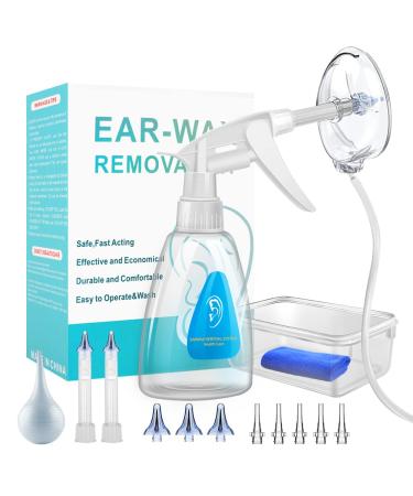Ear Wax Removal Tool Kit with Earmuff  OOCOME Ear Cleaning Kit for Adults & Kids Ear Irrigation System Safe & Effective Ear Cleaner for Unblocking Ears (300ML)