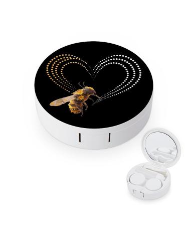 BEE Heart Contact Lens Case with Mirror Portable Cute Eye Contact Lens Box Travel Kit style
