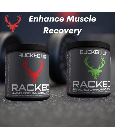 Bucked Up BCAA RACKED - L-Carnitine Acetyl L-Carnitine GBB - Post Workout Recovery - Lean Muscle - 30 Servings (Blood Raz) - Buy Online on GoSupps.com