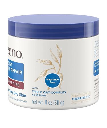 Aveeno Skin Relief Intense Moisture Repair Cream 11 oz - Pack of 3 | Hydrating Body Cream - Buy Online on GoSupps.com