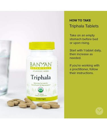 Banyan Botanicals Triphala - 90 Tablets | Natural Digestive Support & Detox - Buy Online on GoSupps.com