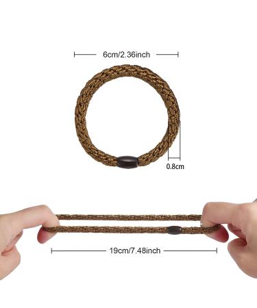 Funtopia 30Pcs Hair Ties for Women - No Damage Ponytail Holders for Thick Hair - Black/Brown/White/Beige/Coffee - Neutral Colors - Buy Online on GoSupps.com