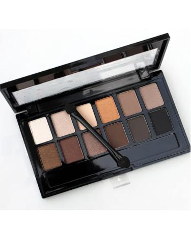 12 Colors Eyeshadow Palette - Professional Matte Waterproof High-Pigmented Nudes Makeup Kit with Brush | International Shipping - Buy Online on GoSupps.com