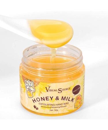 50g Hand Care Mask, Hand Care With Hand Wax Made From Milk Honey, Nourishing Hand Mask, Lightening Hand Wax Is Suitable For Improving The Skin Of The Hands, Milk Honey Peeling Moisturizing
