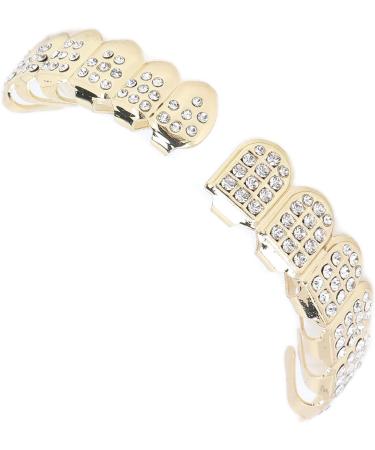 Hip Hop Teeth Set Teeth Protection Hip Hop Teeth Brace for Halloween Party for Hip Hop Fashion Shows for Birthday(gold) - Buy Online on GoSupps.com