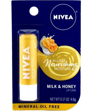 NIVEA Milk & Honey Lip Care - Natural Defense & Soothing 0.17 oz - Buy Online on GoSupps.com