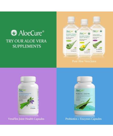 AloeCure Organic Aloe Vera Capsules 130 000mg Inner Aloe Leaf Equivelant per Serving Support Gut Health & Digestive Comfort Stomach Acid Buffer Natural Immune Supplement Aloin Free 60 Capsules - Buy Online on GoSupps.com
