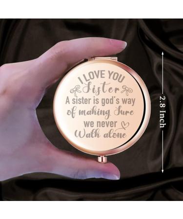 Rose Gold Compact Mirror for Sister - Unique Graduation & Birthday Gift - Buy Online on GoSupps.com