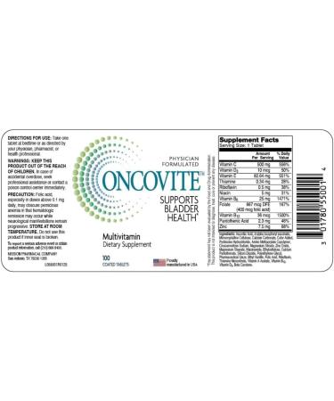 Oncovite Antioxidant Multivitamin Coated Tablets - 100 ct Pack of 3 - Buy Online on GoSupps.com