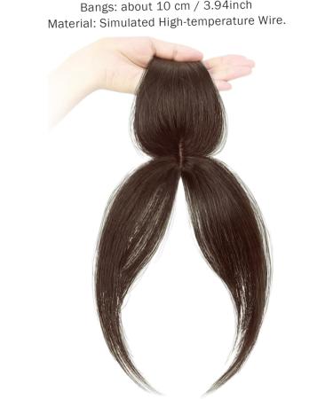 Clip in Bangs Side Parted Hair Toppers for Real Human Hair 360 Cover Pieces Wispy Fake Bangs Clip in Hair Extensions Dark Brown Hair Supplies - Buy Online on GoSupps.com
