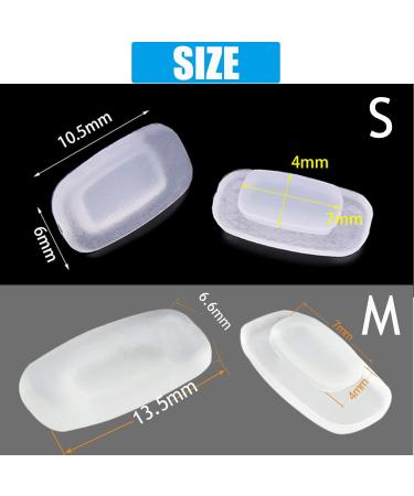Soft Silicone Nasal Pads for Glasses - Rectangular | Transparent Nose Pads for Comfort | 10 Pairs Size S - Perfect for Glasses & Sunglasses - Buy Online on GoSupps.com