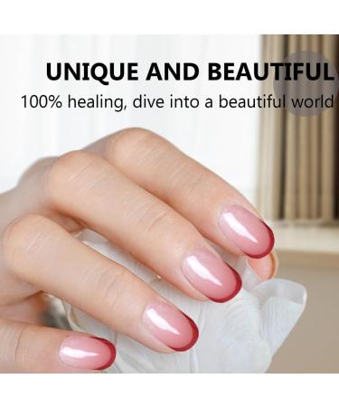 Semi Cured Gel Nails Stickers Full Wrap Nails Polish Strips French Style Gel Nail Strips Gradient Nail Wraps for Women JK333 - Buy Online on GoSupps.com