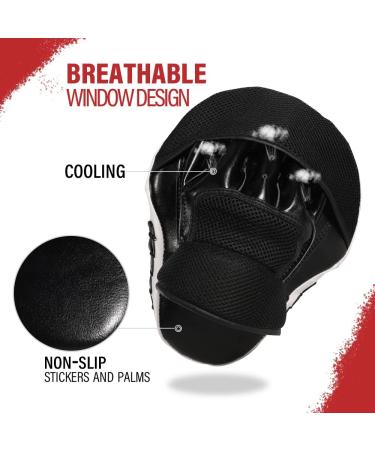 Curved Boxing Punching Mitts for MMA Muay Thai Training - Hand Targets for Sparring (Pair) - Buy Online on GoSupps.com