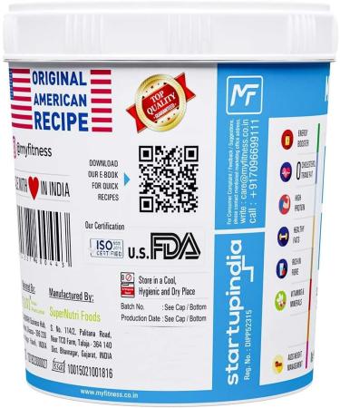  MYFITNESS MYFITNESS Peanut Butter Chocolate Crunchy Non-GMO Gluten-Free No Preservative All Natural Ingredient High Protein Made with American Recipe 1.25 kg - Buy Online on GoSupps.com