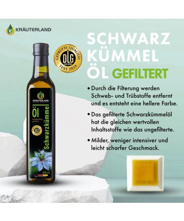 Kr uterland Black Cumin Oil 500ml - 100% Natural Cold-Pressed Egyptian Oil for Health & Wellness - Buy Online on GoSupps.com