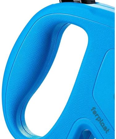 Ferplast Flippy One Extendable Dog Leash for Large Dogs Up to 50 kg - 5m Roller Leash with Single Button Lock - Light Blue - Buy Online on GoSupps.com