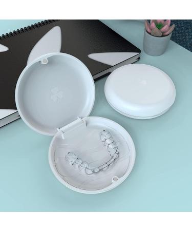 (2 Pack) Retainer Case Solid Orthodontic Retainer Case (White) - Buy Online on GoSupps.com