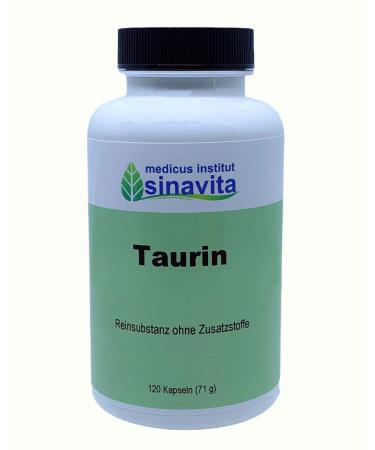 Taurine 120 capsules pure substance without additives vegetarian capsule shell German production