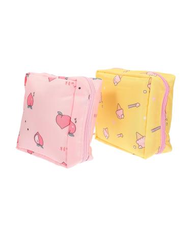 Gleavi 2st storage bag for women's bandages bag for period pads holder for breastfeeding deposits Large wallets for organizer for women's bandages tampon pocket travel polyester section