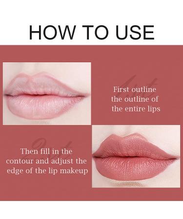 Long Lasting Waterproof Matte Lip Liner Pencil - High Pigmented, Non-Dry, Non-Fade - UP TO 12 HOURS - Professional Lip Makeup for Women (03# WHISPER) - Buy Online on GoSupps.com