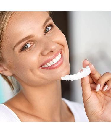 Buy CJBin 2 Pairs Lightening Immediate Veneers Teeth Set - Top & Bottom Dentures for Men & Women | Best Whitening Alternative for Bad Teeth - Buy Online on GoSupps.com