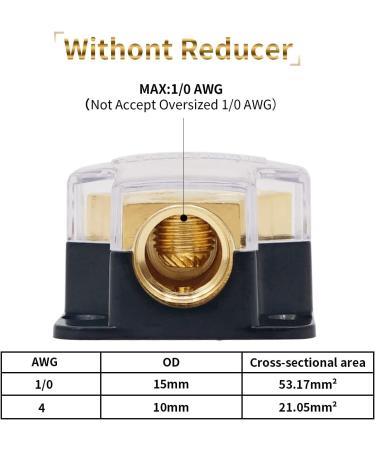 LEIGESAUDIO 2-Way Amp Copper Power Distribution Block for Car Audio Splitter (1Pack) - Buy Online on GoSupps.com