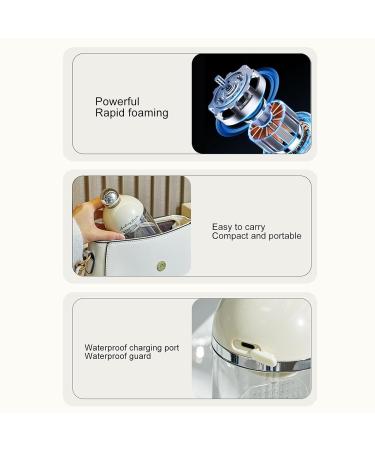 Portable Face Wash Foam Maker - Waterproof Rechargeable Facial Cleansing Tool for Home & Travel (White - Buy Online on GoSupps.com