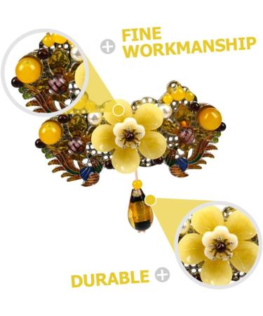 Housoutil Hairpin Hair Barrettes Hair Clip Hair Pin Hair Claw Clips for Women Wedding Hair Accessories for Women Flower Ponytail Barrette Vintage Hair Barrette Spring Hair Barrette - Buy Online on GoSupps.com