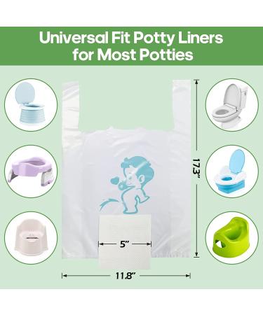 60 Count Glamore Disposable Potty Liners - Universal Refill Bags for Most Potty Chairs & Portable Toilets - Absorbent Leak-Proof Design - Buy Online on GoSupps.com