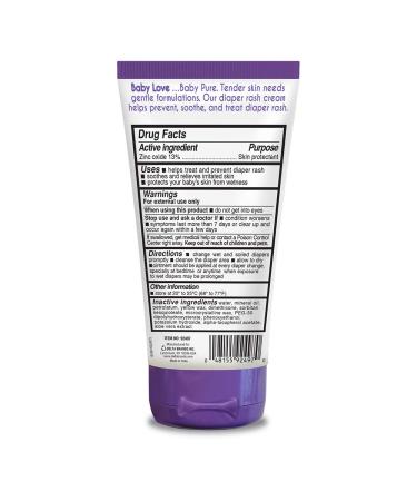 Baby Love Diaper Rash Cream - Soothes, Prevents and Treats with Gentle Natural Formula - 4.5 Oz / 127g - Buy Online on GoSupps.com