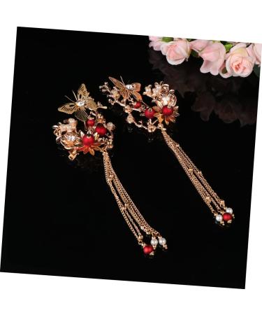 Beavorty 3 Pairs rhinestone Hair Combs chinese hair clips with tassel japanese hair pins for women japanese flower hair pin flower tassel hair clip retro decor barrettes woman girl geisha - Buy Online on GoSupps.com