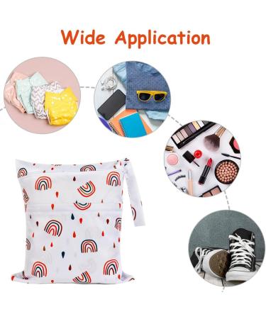 Vicloon Wet Bag - Waterproof Reusable Cloth Diaper Bag for Babies - Rainbow Design - 1PCS - Buy Online on GoSupps.com
