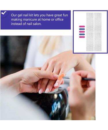 Beaupretty 5 Sheet Transparent Gel Nail Sticker Semi Cured Gel Nail Strips Self-adhesive Nail Wraps Nail Strengthening with Small Files for Women Girls Accessories - Buy Online on GoSupps.com