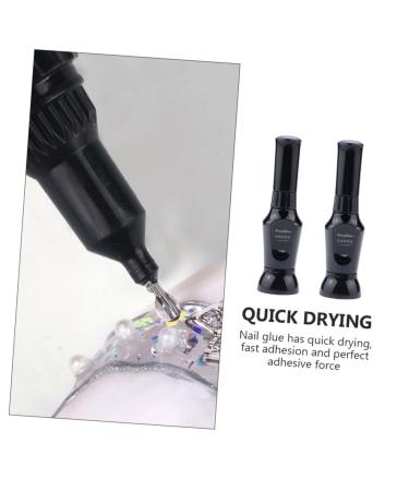 Healeved Nail Art Gel 2pcs Glue Nails Tools Sticking Accessories Liquid Nails Adhesive Nails Accessories Rhinestone Pen Glue for Nail Charms Nail Gems Quick-drying Glue High Capacity - Buy Online on GoSupps.com
